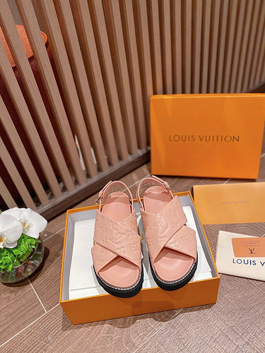 LV2022 Spring and Summer latest explosive color pressure color series thick bottom slippers 35-42-e1da4515